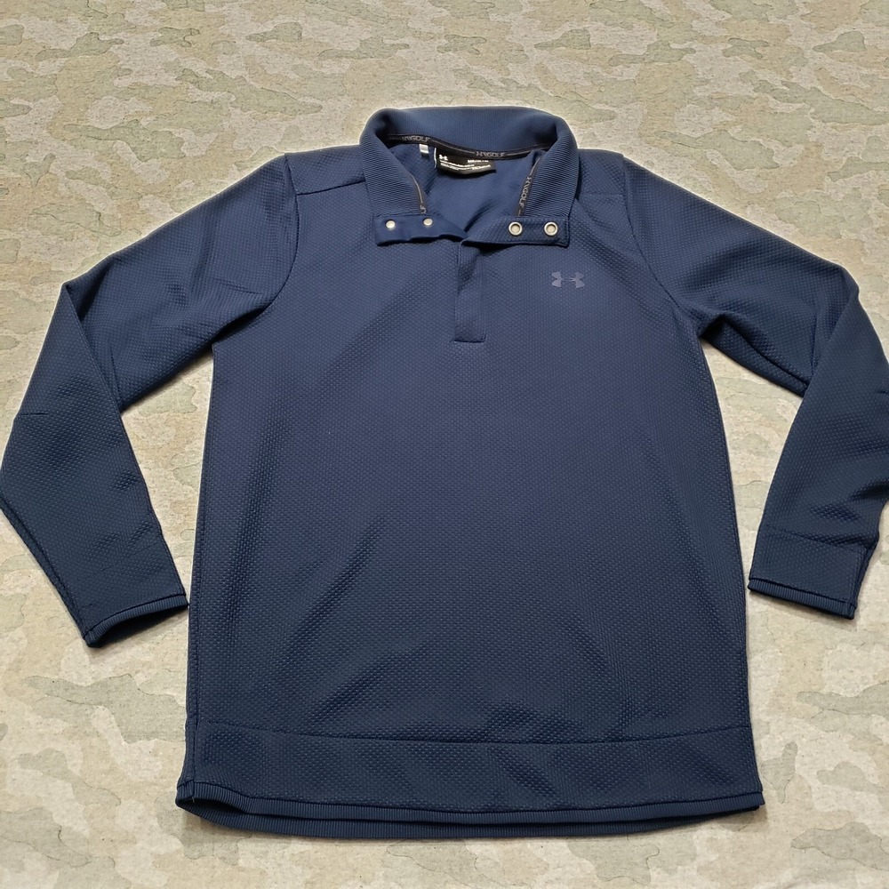 Under Armour Sweatshirt Mens Medium Blue Loose Coldgear Long Sleeve